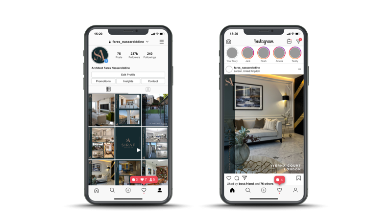Social media design examples for property marketing