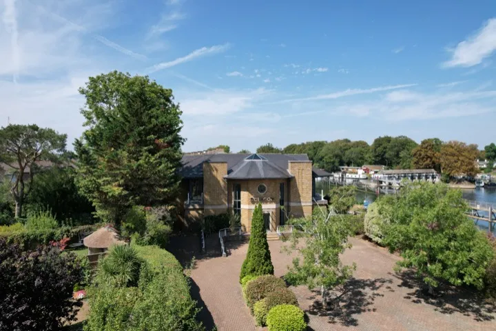 Front elevation aerial view