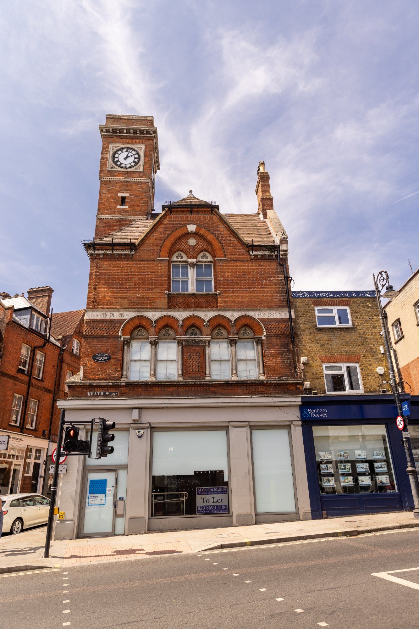 Colourful painted doorways on London street