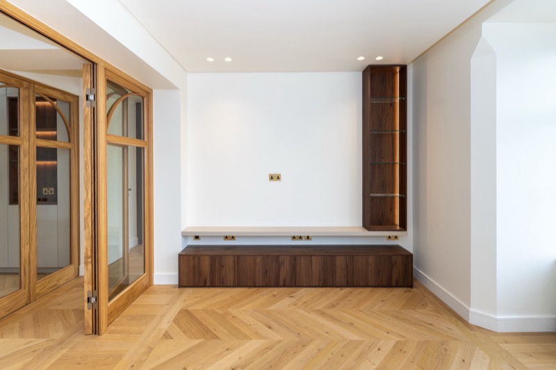 Airy living area with panoramic city views