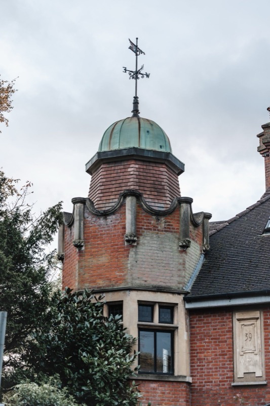 Period building with copper dome cupola